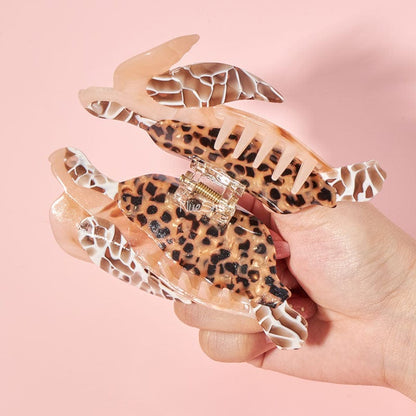 Jumbo Brown Sea Turtle Hair Claw Clips