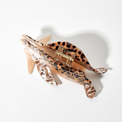 Jumbo Brown Sea Turtle Hair Claw Clips