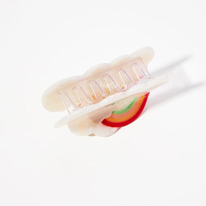 Medium Smiling Cloud Rainbow Hair Claw Clips