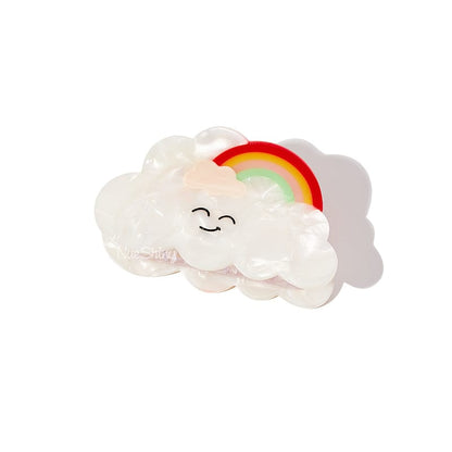 Medium Smiling Cloud Rainbow Hair Claw Clips