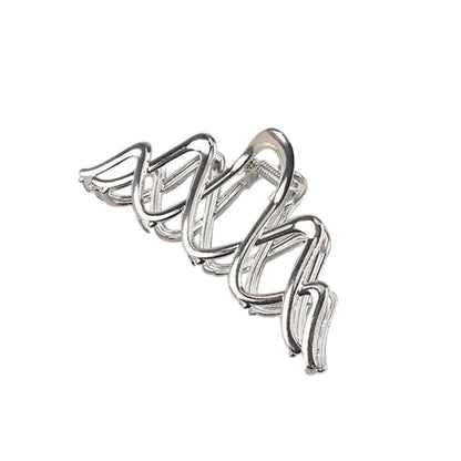 Modern Stylish Silver Wave Hair Claw