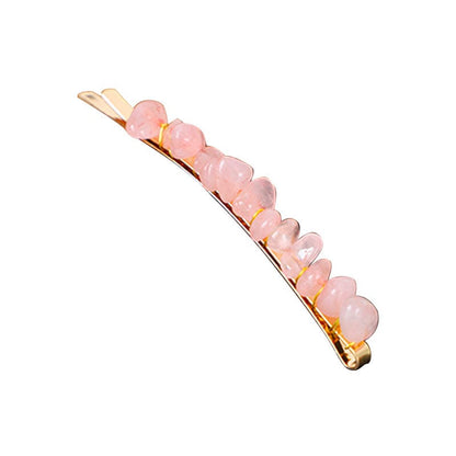 Natural Healing Stone Rose quartz Hair Clip