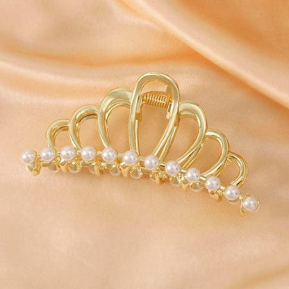 Griffe de cheveux dorés Pearl Crown丨NueShiny