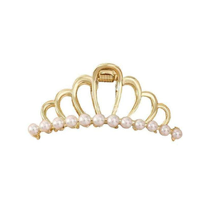 Griffe de cheveux dorés Pearl Crown丨NueShiny