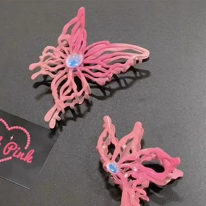 Pink Butterfly Elf Hair Claw
