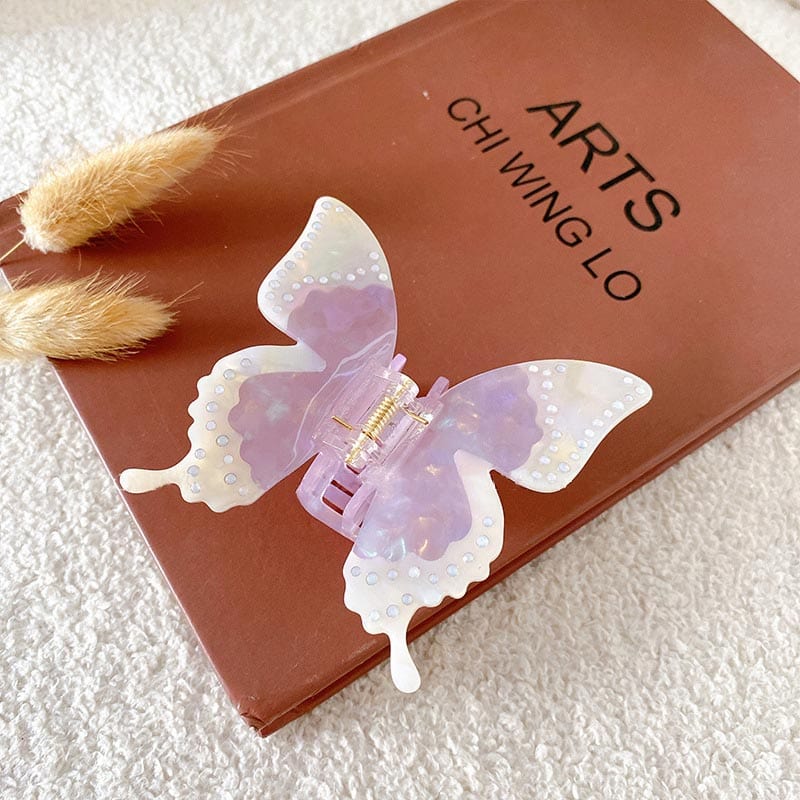 Purple Butterfly Hair Claw Clip