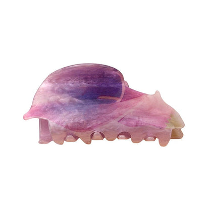 Purple Flower Hair Claw Clip