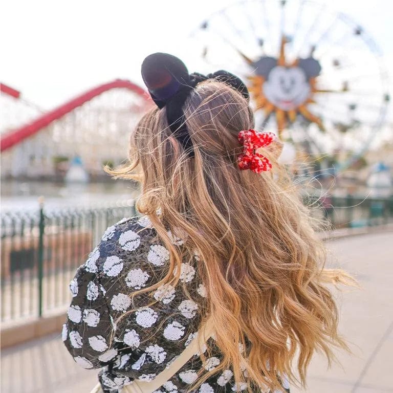 Red Floral Lovely Bow Hair Clip Claw