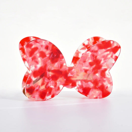 Pince à cheveux à nœud floral rouge adorable丨NueShiny