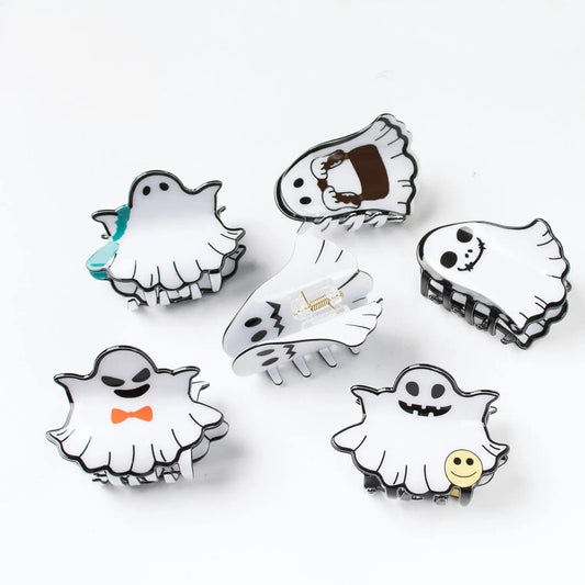 Scary Ghost Halloween Hair Claw Clip