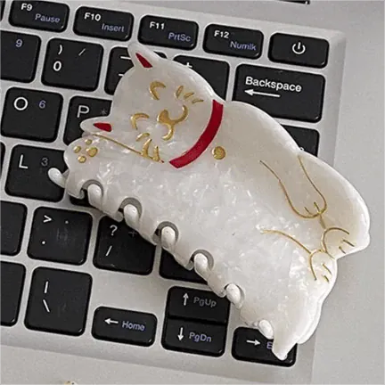 Sourire, devenir riche, griffe de chat porte-bonheur