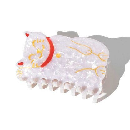 Smile Get Rich Lucky Cat Hair Claw