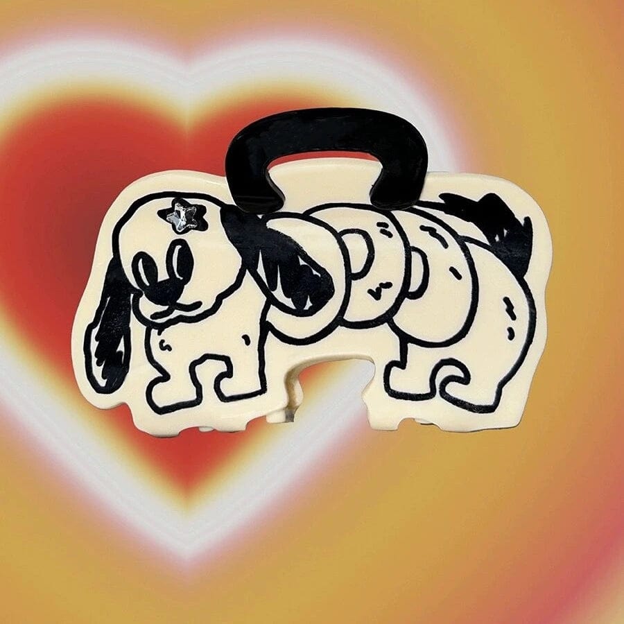 Spring Dog Cartoon Hair Clip Claw