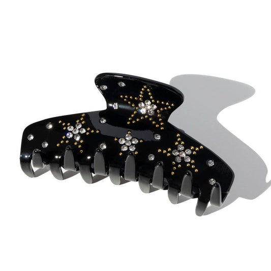 Pince à cheveux pailletée Star Diamond noire |丨NueShiny