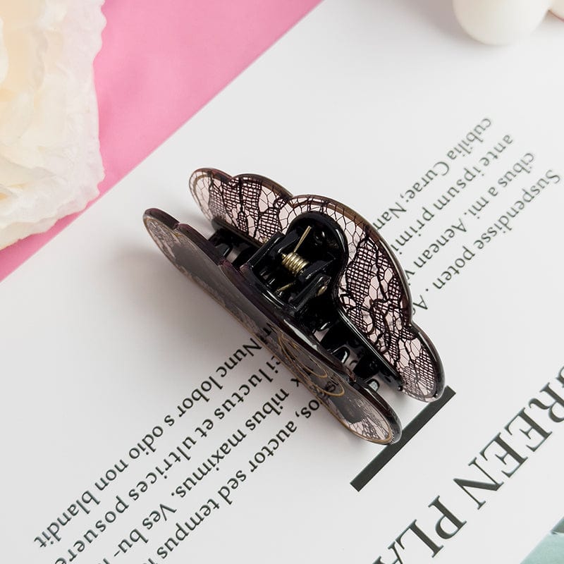 Stars & Moon Mesh Hair Clip In Black