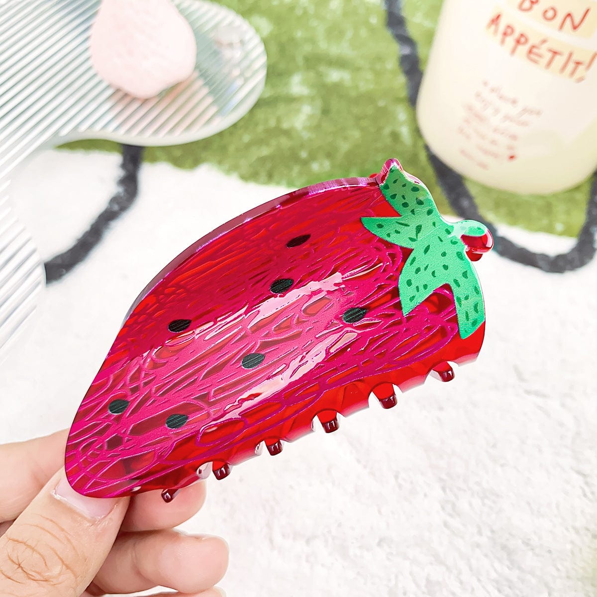 Strawberry Creative Fruit Claw Acrylic Hair Accessories