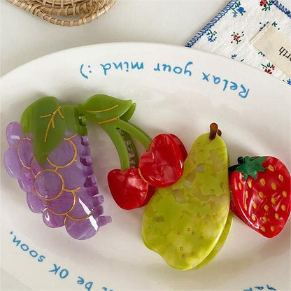 Pince à cheveux tendance été raisin doux moyen丨NueShiny