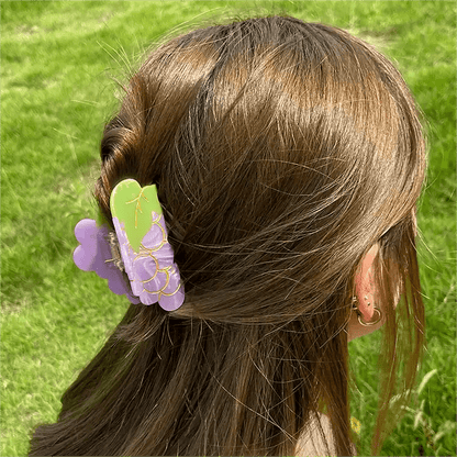 Pince à cheveux tendance été raisin doux moyen丨NueShiny