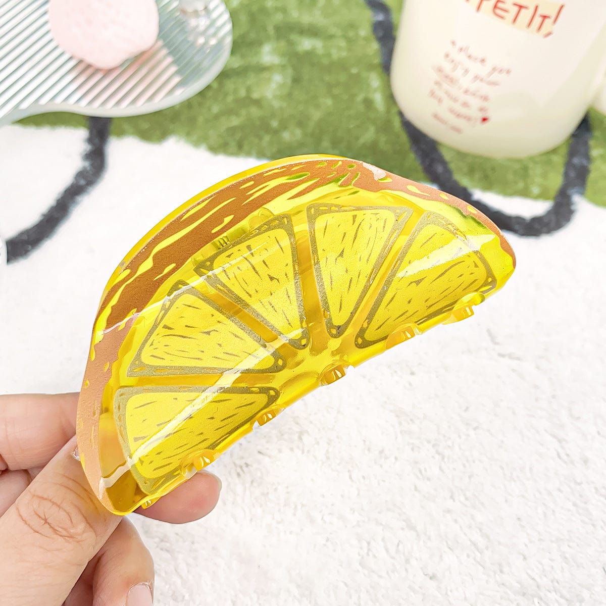 Tangerine Creative Fruit Claw Acrylic Hair Accessories