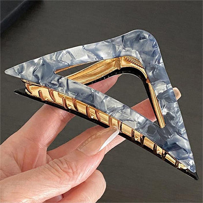 Textured Triangle Barrette Hair Accessory In Gray