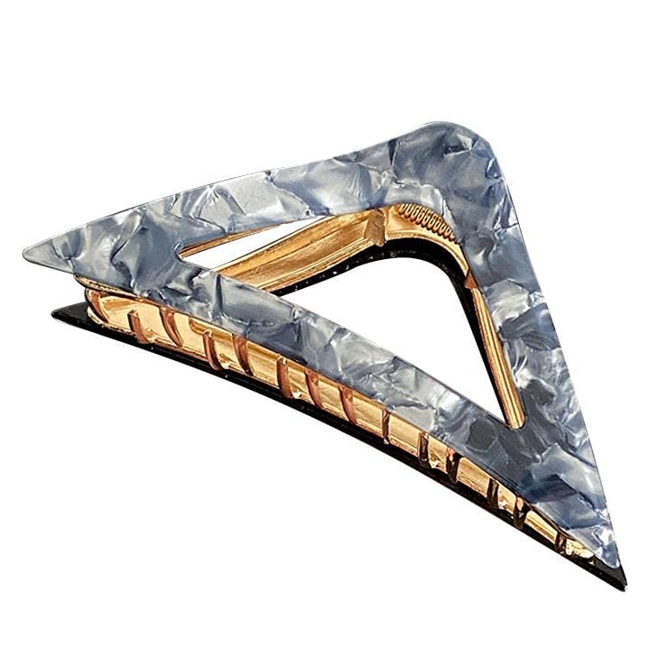 Textured Triangle Barrette Hair Accessory In Gray