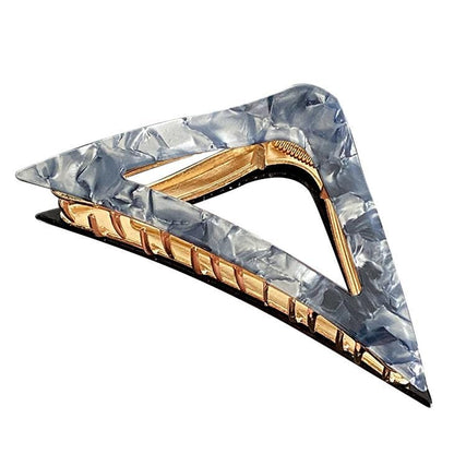 Textured Triangle Barrette Hair Accessory In Gray