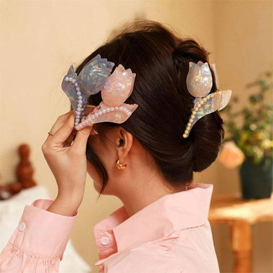 Tulip & Pearl Sweet Purple Hair Clip Claw