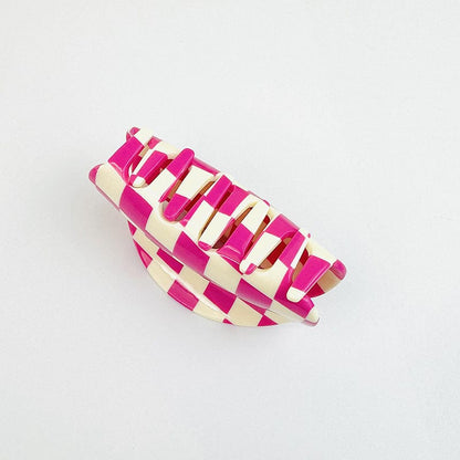 Waffle Hair Claw In Strawberry Jam