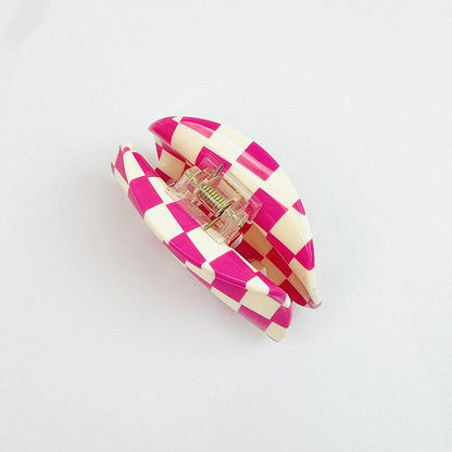 Waffle Hair Claw In Strawberry Jam