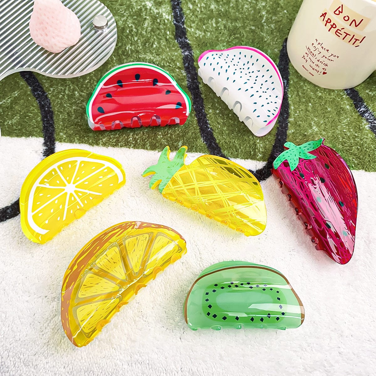 Watermelon Creative Fruit Claw Acrylic Hair Accessories