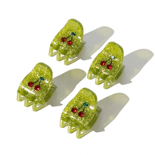 Y2K Green Cherry Hair Claw (4 PCs)
