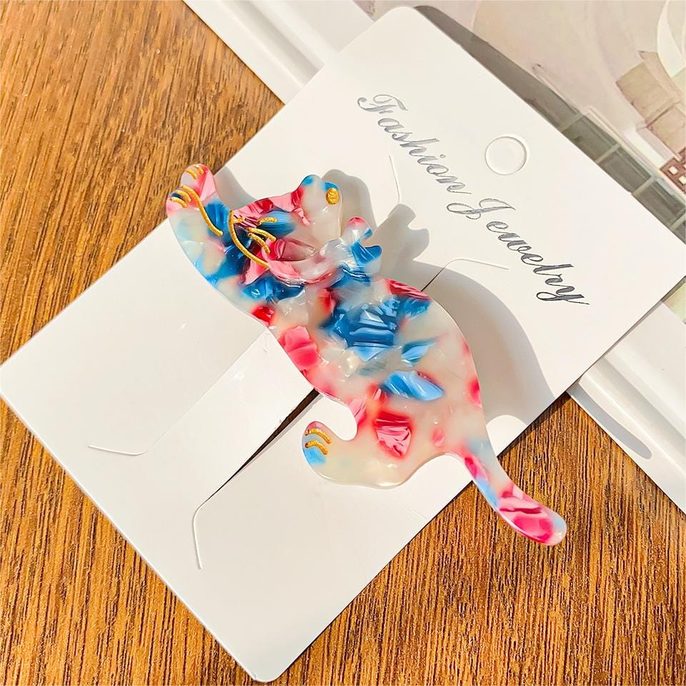 Acetate For Cat Hairpin Animal Shape Hair Clip