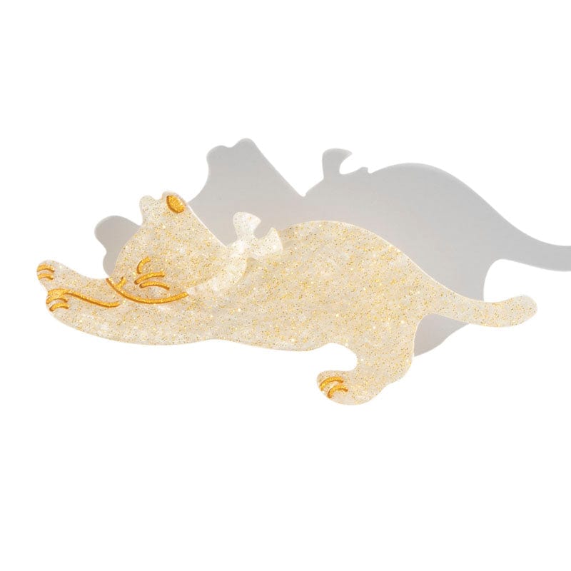 Pince à cheveux en acétate de chat champagne, pince bec de canard | NueShiny