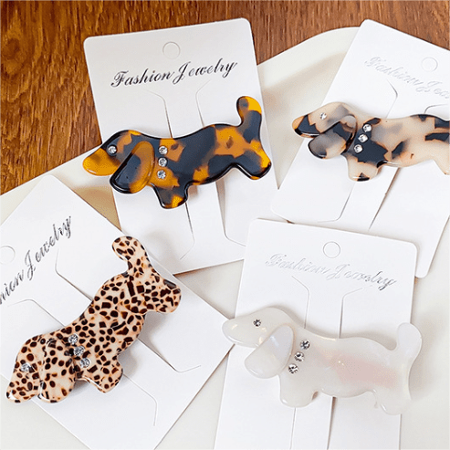 Dachshund Dog Hair Clip Duckbill Clip