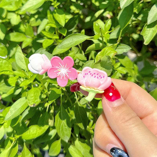 Pince à cheveux fée rose faite à la main丨NueShiny