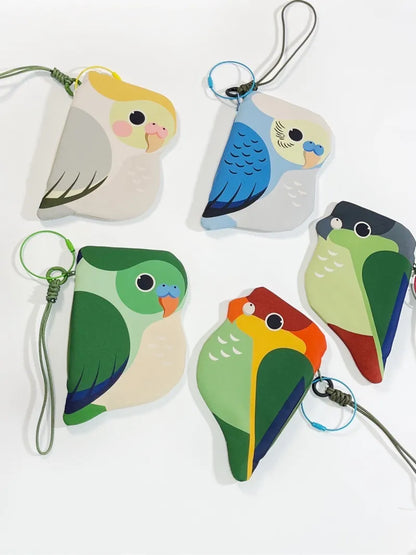 Cute Parrot Zipper Pouch Keychain Bag 15 Styles