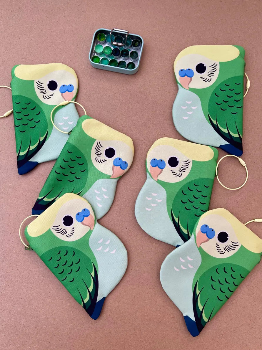 Cute Parrot Zipper Pouch Keychain Bag 15 Styles