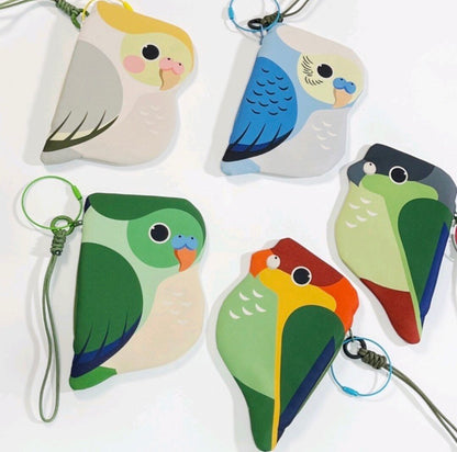 Cute Parrot Zipper Pouch Keychain Bag 15 Styles