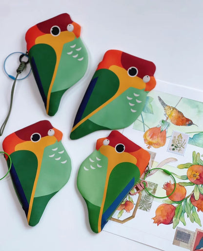 Cute Parrot Zipper Pouch Keychain Bag 15 Styles