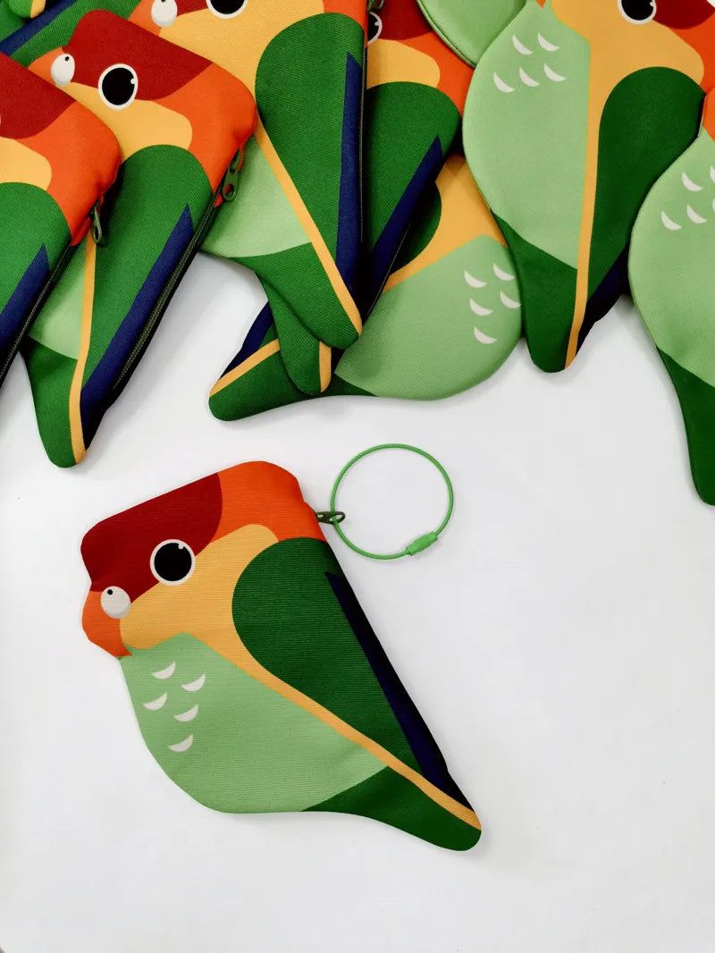 Cute Parrot Zipper Pouch Keychain Bag 15 Styles