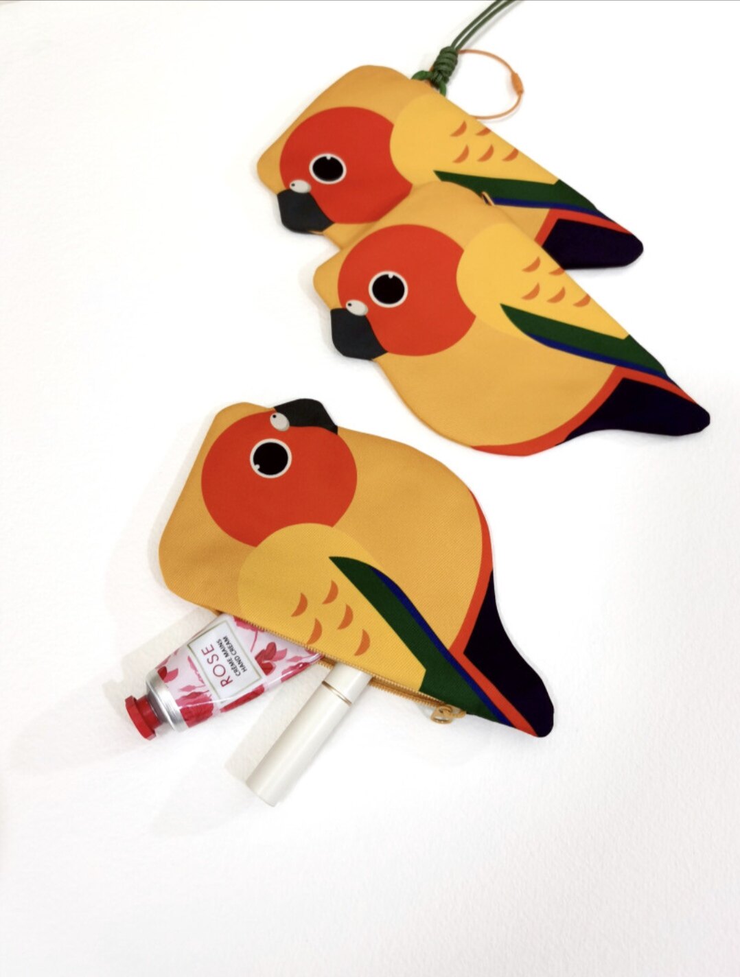 Cute Parrot Zipper Pouch Keychain Bag 15 Styles