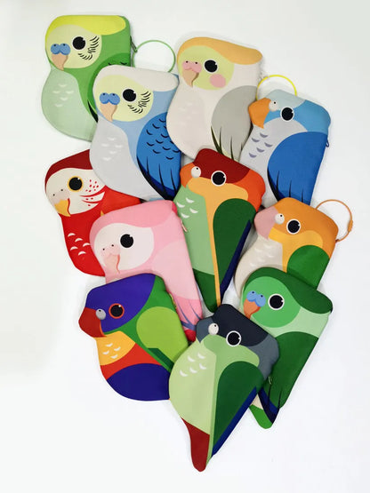 Cute Parrot Zipper Pouch Keychain Bag 15 Styles