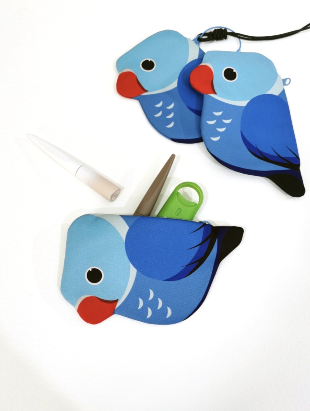 Cute Parrot Zipper Pouch Keychain Bag 15 Styles