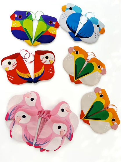 Cute Parrot Zipper Pouch Keychain Bag 15 Styles