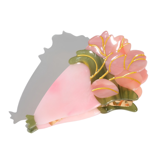 Tulips Bouquet Romantic Hair Claw