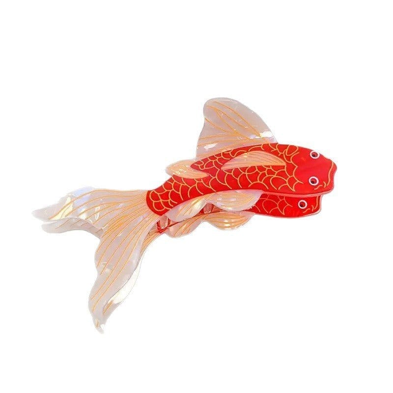 Serene Large Red Koi Hair Claw