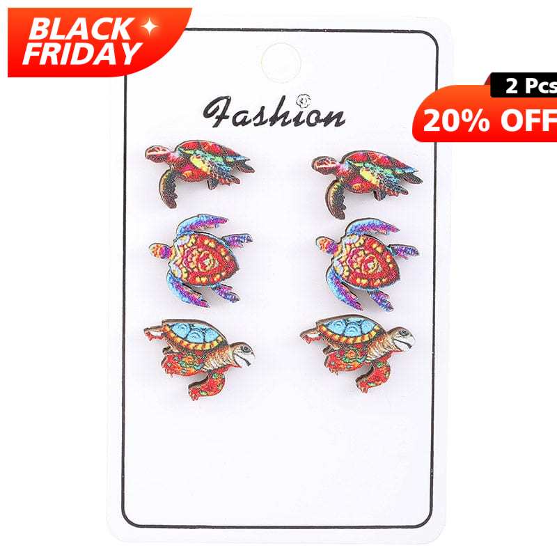 3 Pairs of Sea Turtle Earrings丨Lemonschunks