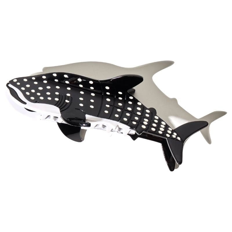 Pinces à cheveux géantes en forme de requin-baleine noir | NueShiny