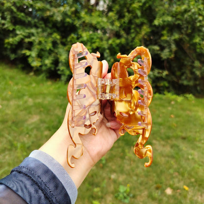 棕色章鱼毛爪