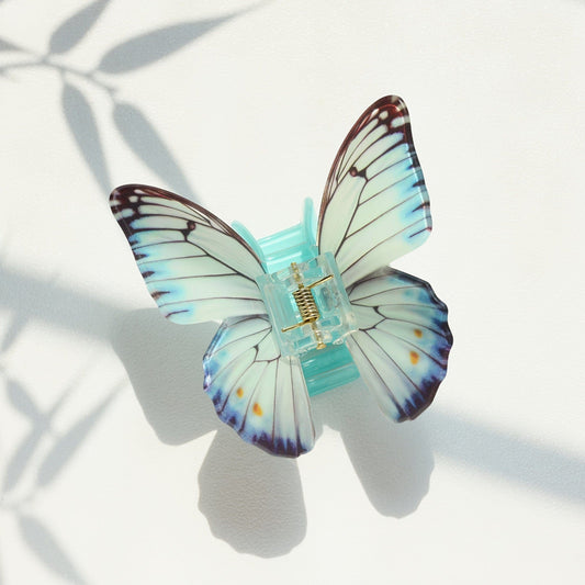 Dark Blue Gradient Butterfly Hair Claw